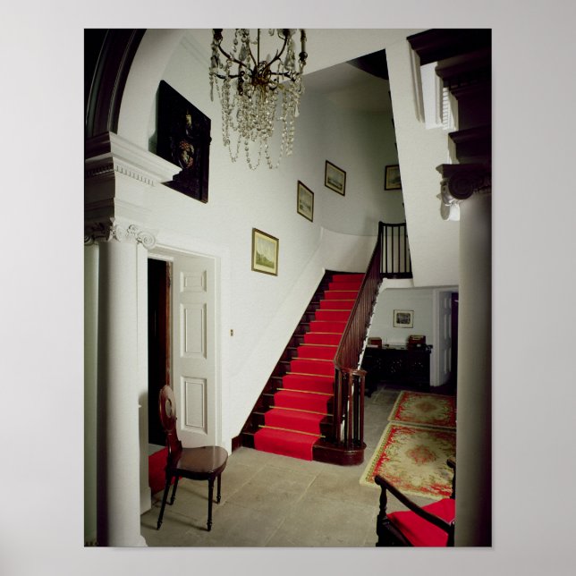 Póster Vistas al vestíbulo y a la escalera (Frente)