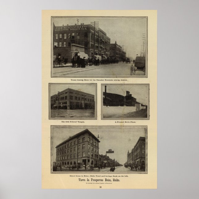 Póster Vistas, Boise, Idaho (Frente)