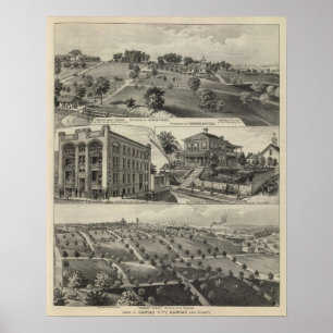 Póster Vistas de Kansas City, Kansas