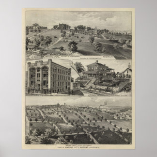 Póster Vistas de Kansas City, Kansas