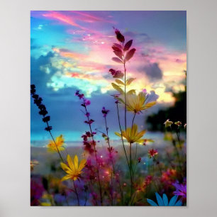 Póster vistas de margaritas
