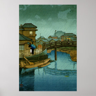 Póster Vistas de Tokaido Shinagawa Kawase Hasui 