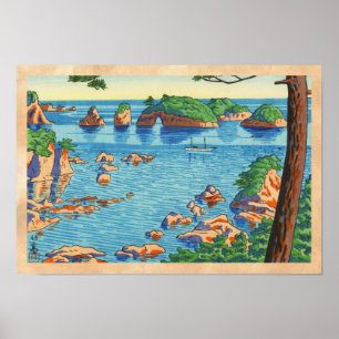 Póster Vistas de Wakayama Kinomastushima de Asano Takeji