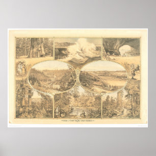 Póster Vistas del ferrocarril de la costa de South