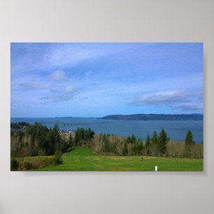 Póster Vistas desde la columna de Astoria, Oregón