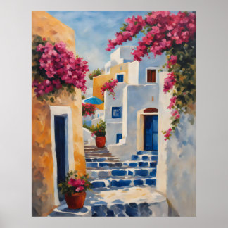 Póster Vistas icónicas de Oia