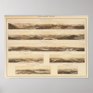 Póster Vistas panorámicas del soporte Carrigain