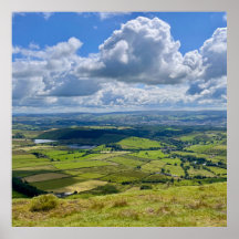 Vistas tranquilas desde Pendle Hill...