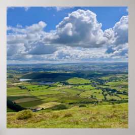 Póster Vistas tranquilas desde Pendle Hill...