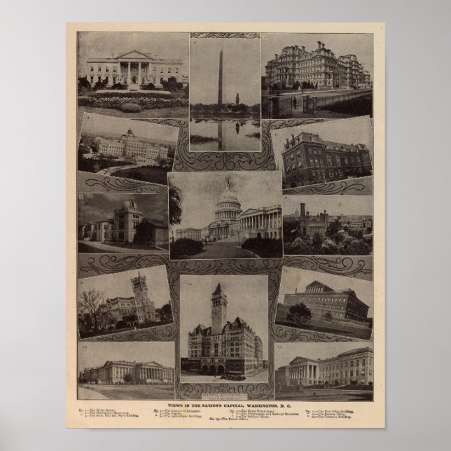 Póster Vistas Washington, DC (Frente)