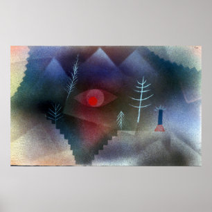 Póster Vistazo de Paul Klee de un paisaje