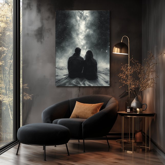 Póster Vistazo romántico bajo la vía láctea - carbón vege (Subido por el creador)