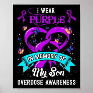 Póster Viste Morado En Memoria De La Conciencia Sobre La