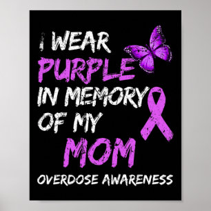 Póster Viste Morado En Memoria De La Conciencia Sobre La 