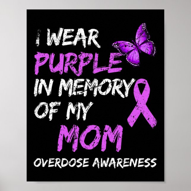 Póster Viste Morado En Memoria De La Conciencia Sobre La  (Frente)