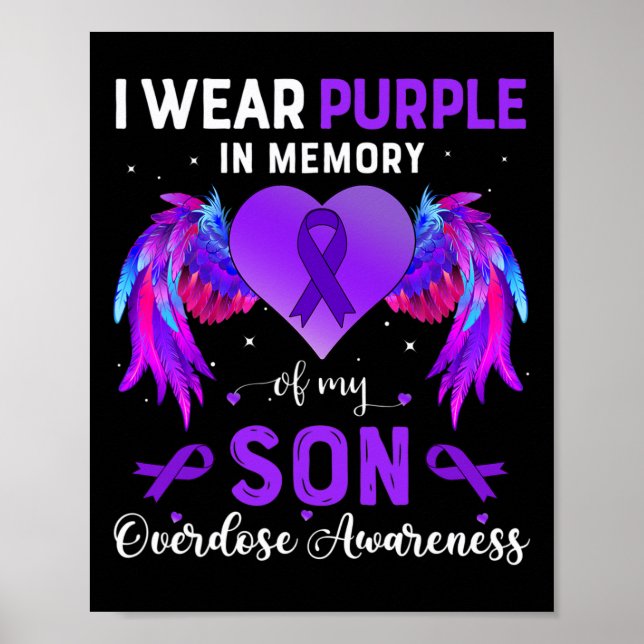 Póster Viste Morado En Memoria De La Conciencia Sobre La  (Frente)