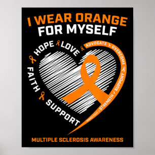 Póster Viste Naranja Yo Mismo Conciencia De Esclerosis Mú