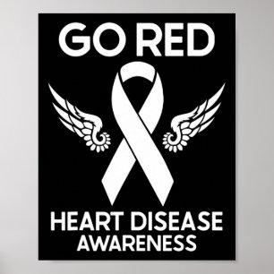 Póster Vístete de Rojo Para la Conciencia de la Enfermeda