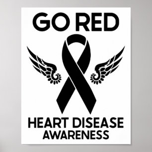 Póster Vístete de Rojo Para la Conciencia de la Enfermeda