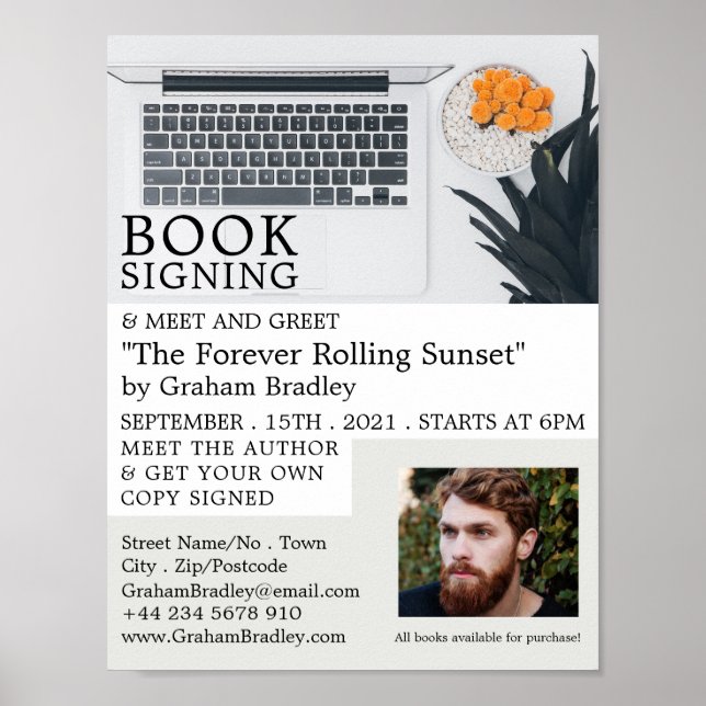 Póster Visualización de portátiles, publicidad de firma d (Frente)