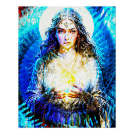 Póster Visuelle Fraktale Vision einer Wahrsagerin