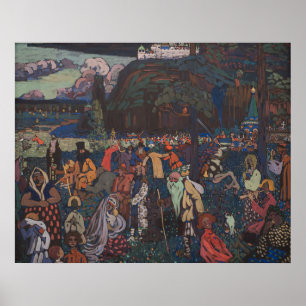 Póster Vitalidad abstracta, Wassily Kandinsky Vida Colori