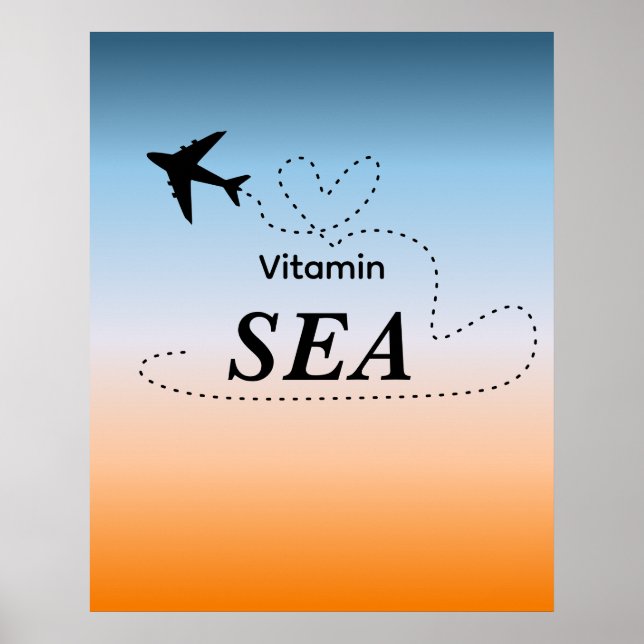 Póster Vitamin Sea Orange Summer Color Wall Art (Frente)