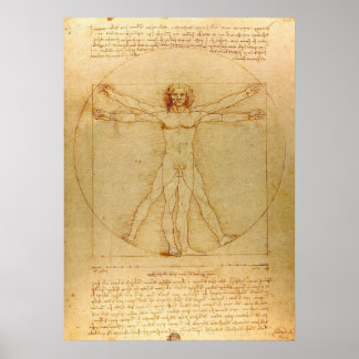 Póster Vitruista de Leonardo da Vinci