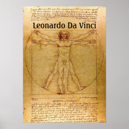 Póster Vitruvian Man-Leonardo Da Vinci