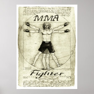 Póster Vitruvian MMA Man