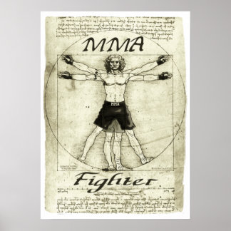 Póster Vitruvian MMA Man