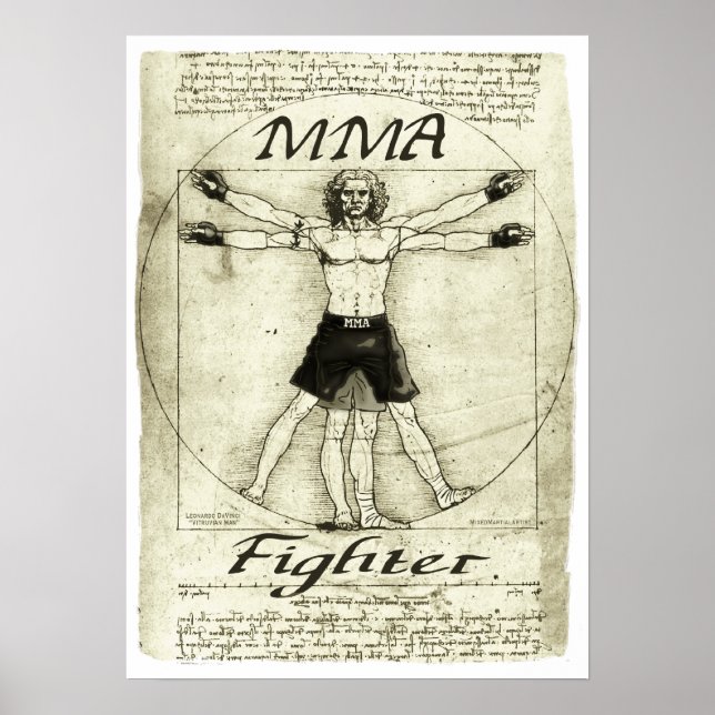 Póster Vitruvian MMA Man (Frente)