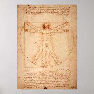 Póster Vitruviano de Da Vinci (1487)