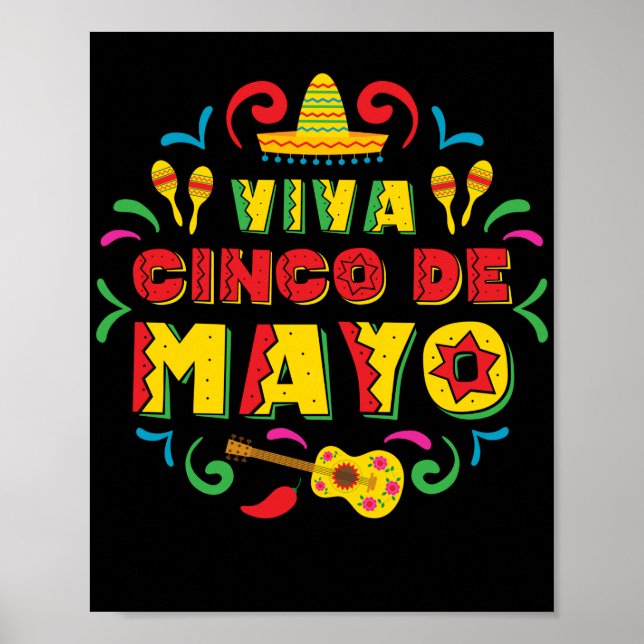 Póster Viva Cinco de Mayo Cinco de Mayo (Frente)