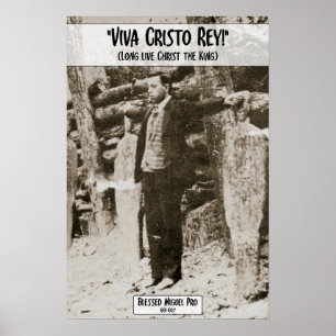 Póster Viva Cristo Rey - Miguel Pro