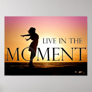 Póster Viva en la motivación inspiradora de la cita del