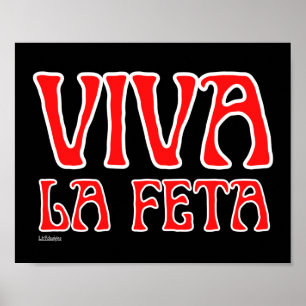 Póster VIVA LA FETA graciosa tarta de queso griego