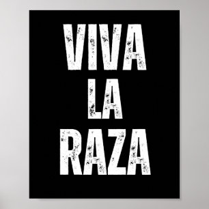 Póster Viva La Raza Derechos de Inmigración Anti Trump 20
