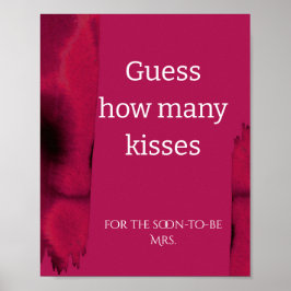 Póster Viva Magenta, Moderno cuántos besos duchas de novi