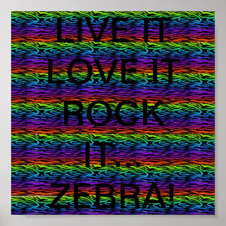 PÓSTER VIVA... ME ENCANTA... ¡ROCK! ZEBRA