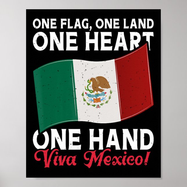 Póster Viva México - Bandera de México Día de la Independ (Frente)