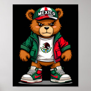 Póster Viva México Bandera Mexicana osos Cinco De Mayo Me