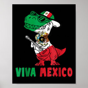 Póster Viva México Día de la Independencia Danza divertid