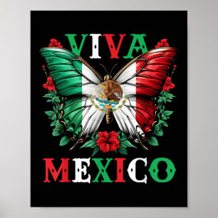 Póster Viva México Día de la Independencia de México Mari
