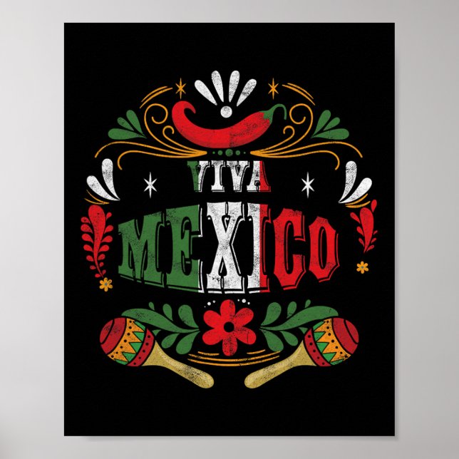 Póster Viva México Fiesta Cinco De Mayo (Frente)