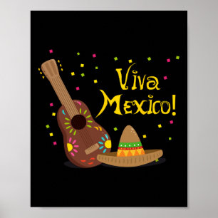 Póster ¡Viva México! Fiesta del Día de la Independencia d