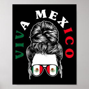 Póster Viva México orgullo mexicano bandera raíces de Méx