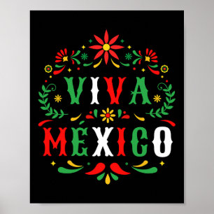 Póster Viva México Por El Día De La Independencia Mexican