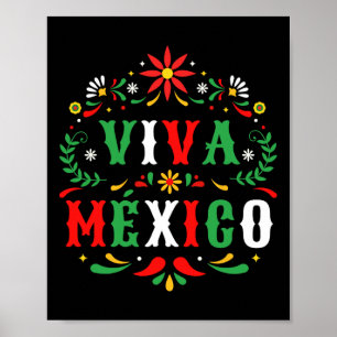 Póster Viva México Por El Día De La Independencia Mexican