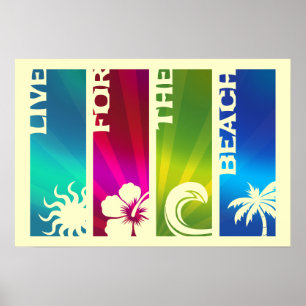 Póster Viva para la playa